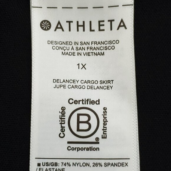 Athleta Delancey Black Cargo Skirt Size 1X - Picture 11 of 13
